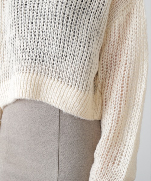 FREE'S MART（フリーズマート）の「◇シアーモヘヤライクニット（ニット/セーター・レディース・ホワイト/オレンジ/グレー/ブルー・FREE）」の19枚目の写真