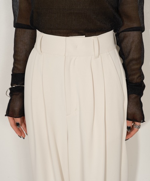 Lui's(ルイス)の「ハイウエストサイドベンツスリットワイドパンツ(その他パンツ・レディース・オフホワイト/ブラック・FREE)」の17枚目の写真