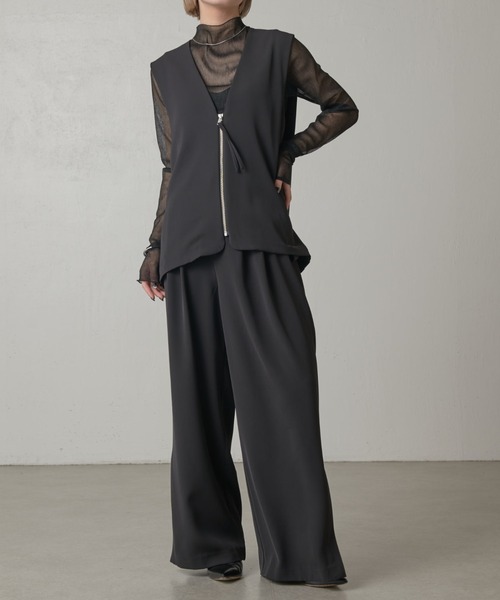 Lui's(ルイス)の「ハイウエストサイドベンツスリットワイドパンツ(その他パンツ・レディース・オフホワイト/ブラック・FREE)」の22枚目の写真