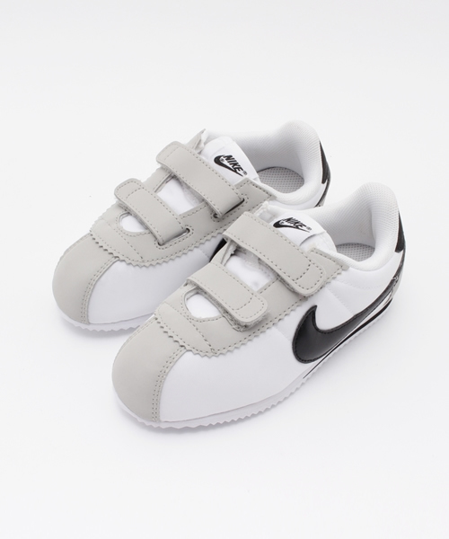NIKE（ナイキ）の「ベビー キッズ ナイキ コルテッツ ナイロン NIKE CORTEZ NYLON TDV 749497-100（スニーカー・キッズ・ホワイト・13cm/14cm/16cm/15cm）」の2枚目の写真