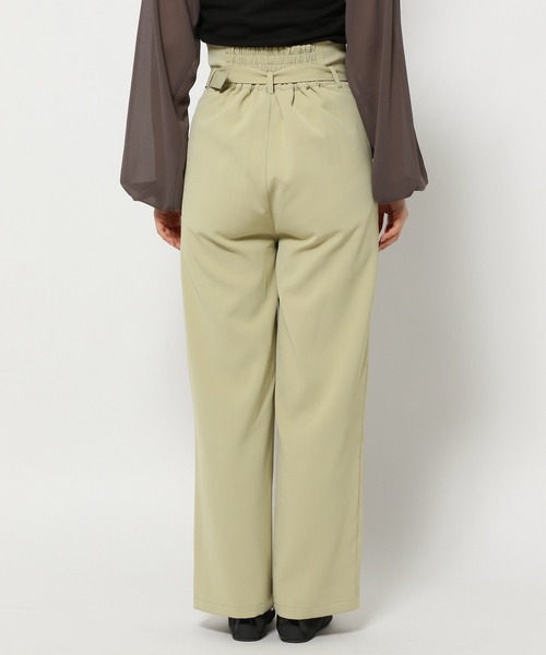 mysty woman(ミスティウーマン)の「バックルベルトストレートパンツ 104446(その他パンツ・レディース・イエロー系その他/ブラック/アイボリー・FREE)」の10枚目の写真