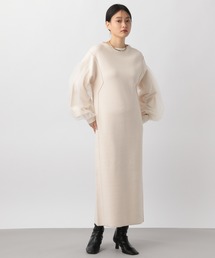 A part by | ソデチュールドッキングニットワンピース(ワンピース)