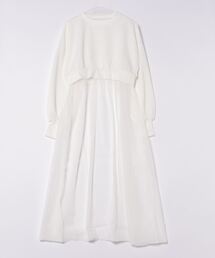 STYLEBLOCK（スタイルブロック）の「裏毛×オーガンジードッキングワンピース（ワンピース）」