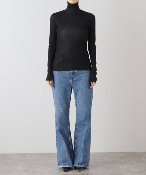 VERMEIL par iena(ヴェルメイユパーイエナ)の「ソフトベールコットンタートルプルオーバー(Tシャツ/カットソー・レディース・ブラック/アイボリー・FREE)」の16枚目の写真