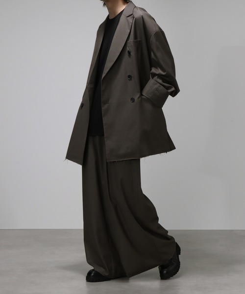 welise（ウェライズ）の「【welise/ウェライズ】グレイスフルTR ワイドロールカフス オーバーテーラードジャケット（テーラードジャケット・メンズ・ダークベージュ/ブラック/チャコールグレー・M/L）」の11枚目の写真
