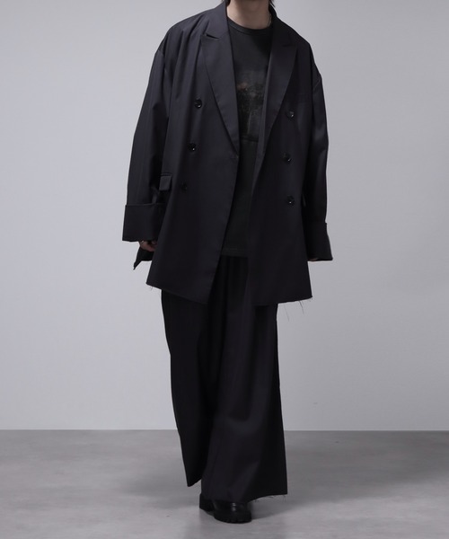 welise（ウェライズ）の「【welise/ウェライズ】グレイスフルTR ワイドロールカフス オーバーテーラードジャケット（テーラードジャケット・メンズ・ダークベージュ/ブラック/チャコールグレー・M/L）」の10枚目の写真