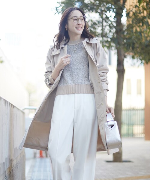 【セール】【フード取り外し可能／洗える】タフタ フーデットロングコート（その他アウター）｜UNTITLED（アンタイトル）