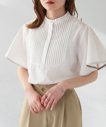CLEIO | 【CLEIO】ピンタックフレア袖半袖ブラウス(シャツ/ブラウス)