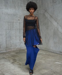 JOSE MOON（ジョゼムーン）の「SHEER MONOGRAM TOPS（Tシャツ