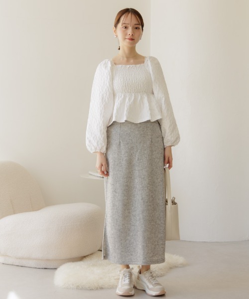 最終お値下げ♡flower フラワーシャーリングブラウス♡ セール】フラワーシャーリングブラウス（シャツ/ブラウス