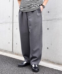 SHIPS any: 〈手洗い可能〉ウールライク ワイド イージー パンツ (セットアップ対応)◇