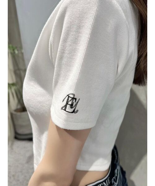 EATME（イートミー）の「ヘムデザインTシャツ（Tシャツ/カットソー・レディース・ブラック/オフホワイト・FREE）」の11枚目の写真