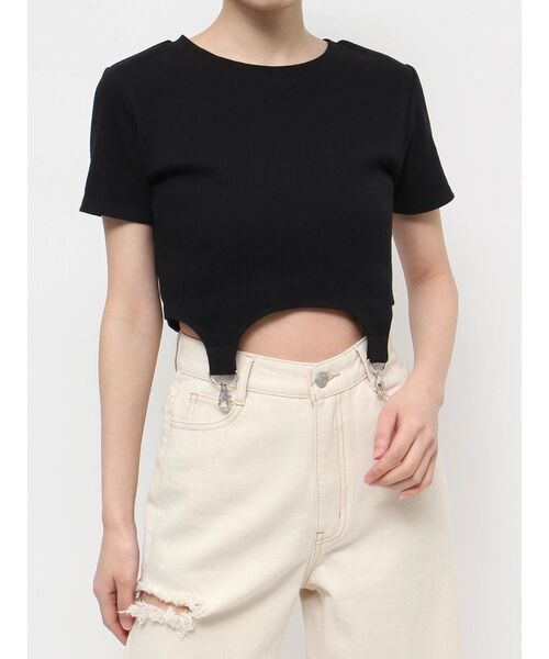 EATME（イートミー）の「ヘムデザインTシャツ（Tシャツ/カットソー・レディース・ブラック/オフホワイト・FREE）」の18枚目の写真