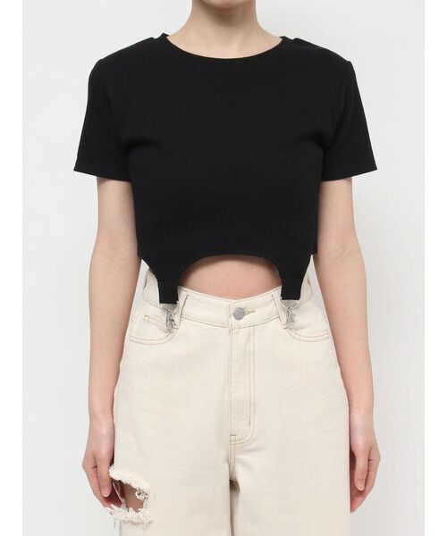 EATME（イートミー）の「ヘムデザインTシャツ（Tシャツ/カットソー・レディース・ブラック/オフホワイト・FREE）」の19枚目の写真