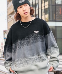 ワンポイントグラデーションオーバーサイズニット