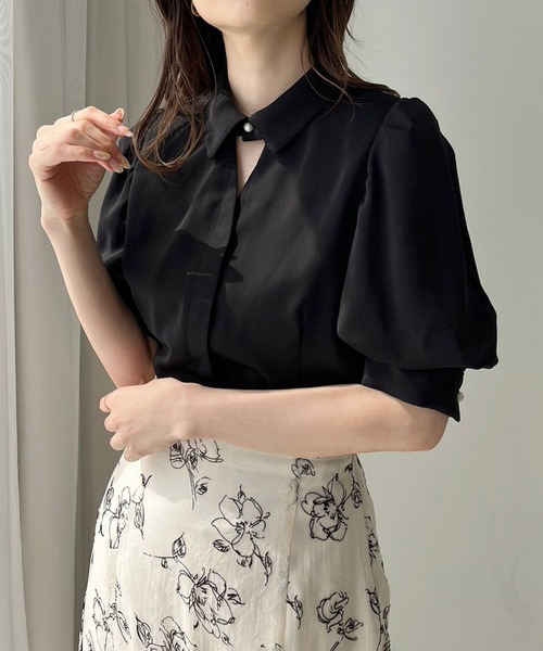 one after another NICE CLAUP（ワンアフターアナザーナイスクラップ）の「スカーフ付きブラウス【ZOZO限定商品】（シャツ/ブラウス・レディース・ホワイト系その他/ベージュ/ブラック/オフホワイト・FREE）」の7枚目の写真