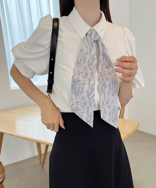 one after another NICE CLAUP（ワンアフターアナザーナイスクラップ）の「スカーフ付きブラウス【ZOZO限定商品】（シャツ/ブラウス・レディース・ホワイト系その他/ベージュ/ブラック/オフホワイト・FREE）」の20枚目の写真
