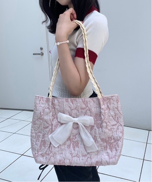 SHEPP（シープ）の「ビッグリボン モチーフ トートバッグ