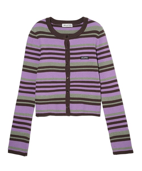 【セール】STRIPE KNIT FITTED CARDIGAN（カーディガン/ボレロ）｜MILKFED.（ミルクフェド）