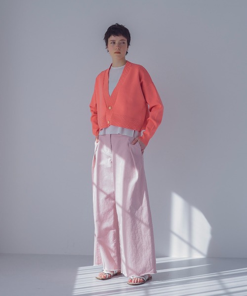 STUMBLY（スタンブリー）の「STUMBLY / high waist wide pants(ハイウエストワイドパンツ)（その他パンツ・レディース・ピンク・36/38）」の2枚目の写真