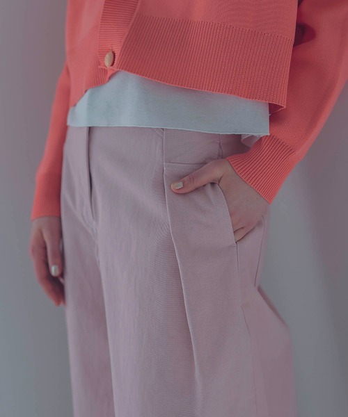 STUMBLY（スタンブリー）の「STUMBLY / high waist wide pants(ハイウエストワイドパンツ)（その他パンツ・レディース・ピンク・36/38）」の5枚目の写真