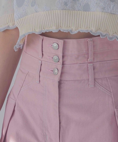 STUMBLY（スタンブリー）の「STUMBLY / high waist wide pants(ハイウエストワイドパンツ)（その他パンツ・レディース・ピンク・36/38）」の11枚目の写真