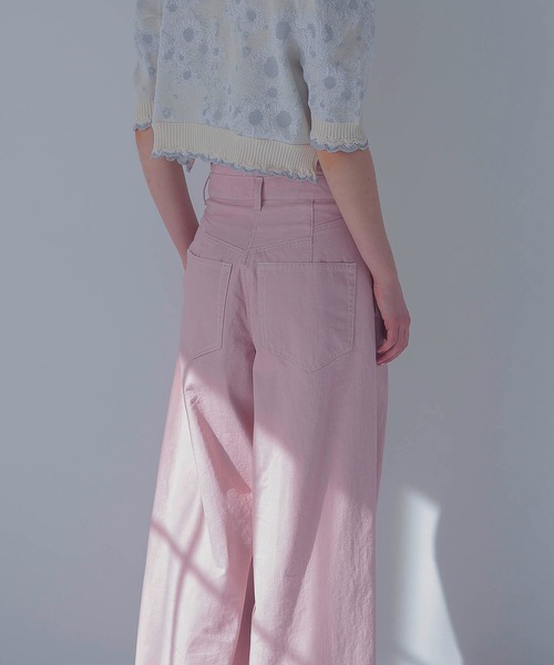 STUMBLY（スタンブリー）の「STUMBLY / high waist wide pants(ハイウエストワイドパンツ)（その他パンツ・レディース・ピンク・36/38）」の12枚目の写真