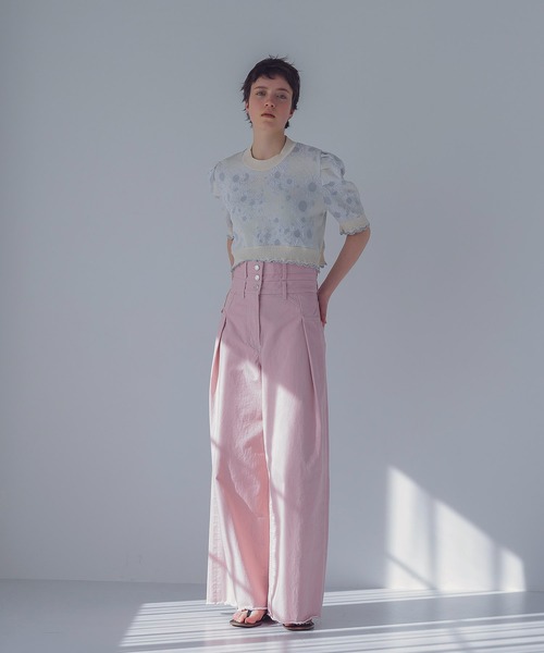 STUMBLY（スタンブリー）の「STUMBLY / high waist wide pants(ハイウエストワイドパンツ)（その他パンツ・レディース・ピンク・36/38）」の13枚目の写真