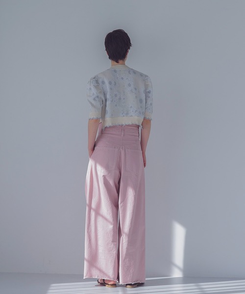 STUMBLY（スタンブリー）の「STUMBLY / high waist wide pants(ハイウエストワイドパンツ)（その他パンツ・レディース・ピンク・36/38）」の15枚目の写真