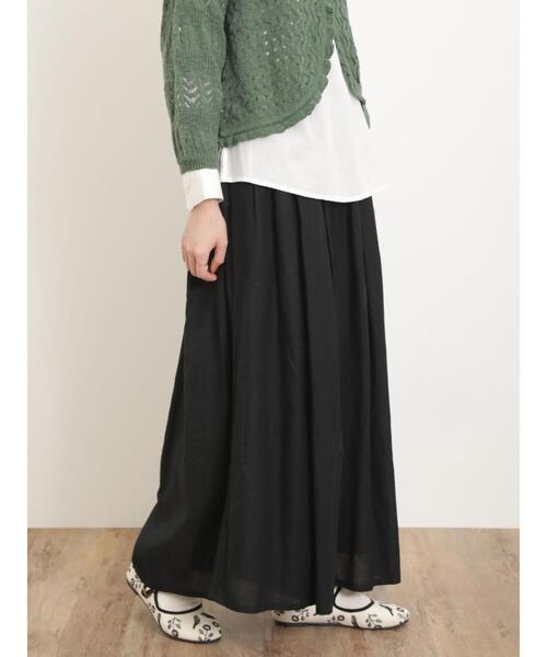 Samansa Mos2（サマンサ モスモス）の「柄アソートウエストタックギャザーパンツ（その他パンツ・レディース・ピンク/ベージュ/ブラック/オフホワイト・F）」の7枚目の写真