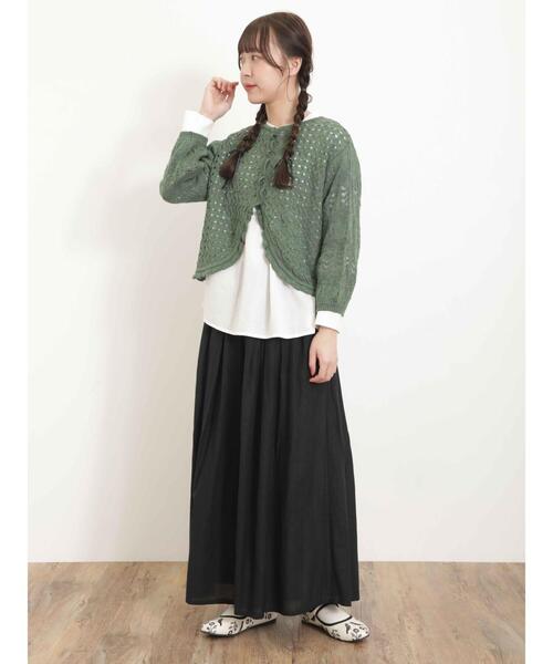 Samansa Mos2（サマンサ モスモス）の「柄アソートウエストタックギャザーパンツ（その他パンツ・レディース・ピンク/ベージュ/ブラック/オフホワイト・F）」の9枚目の写真