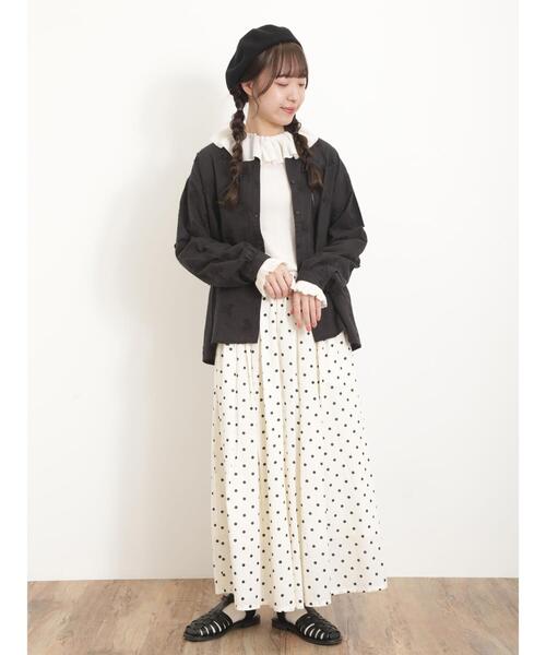 Samansa Mos2（サマンサ モスモス）の「柄アソートウエストタックギャザーパンツ（その他パンツ・レディース・ピンク/ベージュ/ブラック/オフホワイト・F）」の11枚目の写真