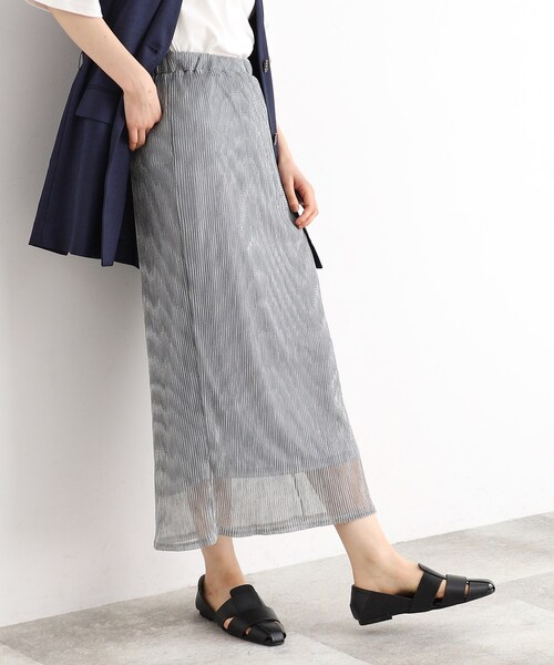 THE SHOP TK （ザ ショップ ティーケー ）の「◆シャイニーナロースカート【洗える】（スカート・レディース・ゴールド/シルバー/ブラック・12/13）」の3枚目の写真