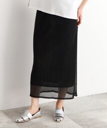 THE SHOP TK  | ◆シャイニーナロースカート【洗える】(スカート)