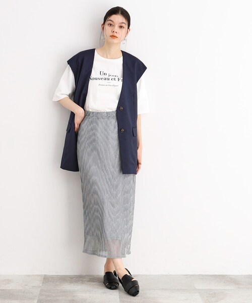 THE SHOP TK （ザ ショップ ティーケー ）の「◆シャイニーナロースカート【洗える】（スカート・レディース・ゴールド/シルバー/ブラック・12/13）」の5枚目の写真