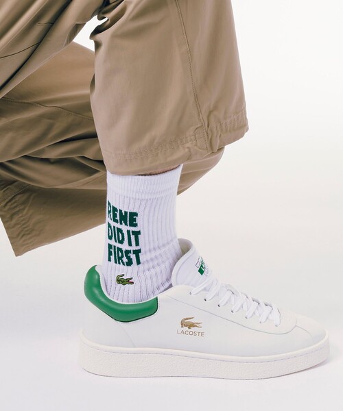 LACOSTE（ラコステ）の「ルネ・ラコステメッセージアメリブソックス（ソックス/靴下・メンズ・グリーン/ホワイト・27.0cm）」の9枚目の写真