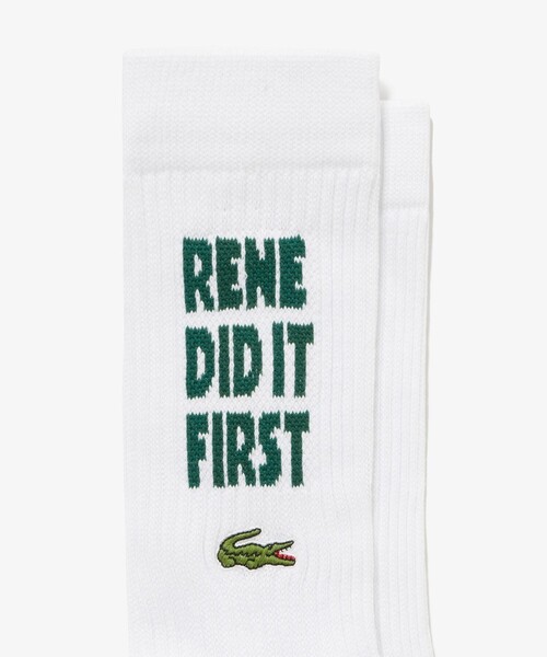 LACOSTE（ラコステ）の「ルネ・ラコステメッセージアメリブソックス（ソックス/靴下・メンズ・グリーン/ホワイト・27.0cm）」の10枚目の写真