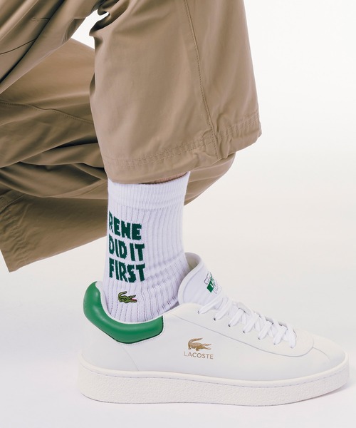 LACOSTE（ラコステ）の「ルネ・ラコステメッセージアメリブソックス（ソックス/靴下・メンズ・グリーン/ホワイト・27.0cm）」の2枚目の写真