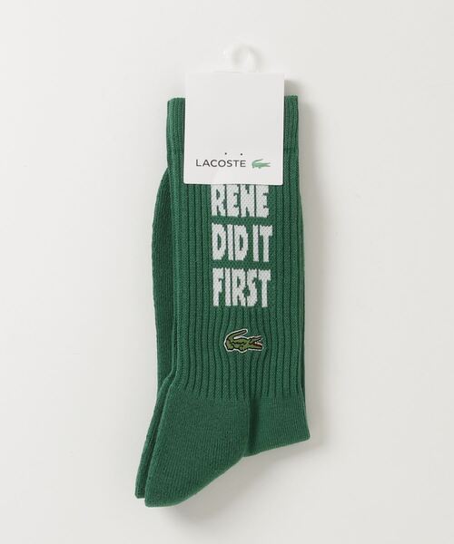 LACOSTE（ラコステ）の「ルネ・ラコステメッセージアメリブソックス（ソックス/靴下・メンズ・グリーン/ホワイト・27.0cm）」の8枚目の写真