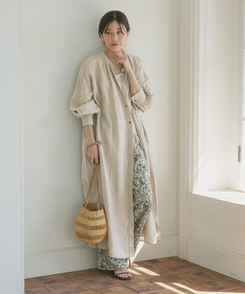 URBAN RESEARCH DOORS（アーバンリサーチドアーズ）の「リネンギャザーワンピース（ワンピース・レディース・ブルー系その他/ピンク/ブラック/ナチュラル・SMALL/MEDIUM）」の7枚目の写真