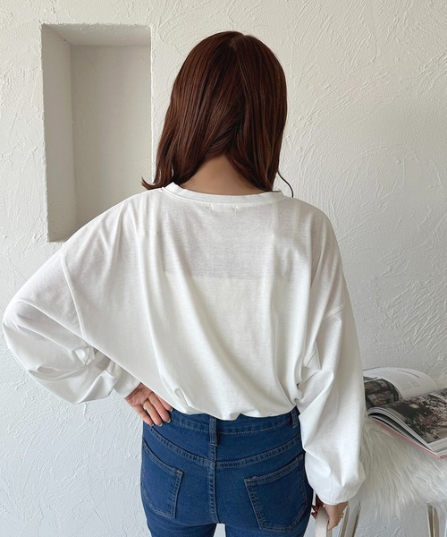 【完売品】epnok ラインストーンシャツ Rhinestonecardigan セール】ラインストーンクロップドTシャツ（Tシャツ/カットソー