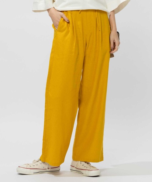 BACK NUMBER（バックナンバー）の「【BACK NUMBER】接触冷感ワイドイージーパンツ（その他パンツ・レディース・ブルー/イエロー/ベージュ/ブラック・S/M/L）」の12枚目の写真
