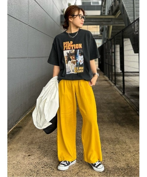 BACK NUMBER（バックナンバー）の「【BACK NUMBER】接触冷感ワイドイージーパンツ（その他パンツ・レディース・ブルー/イエロー/ベージュ/ブラック・S/M/L）」の11枚目の写真