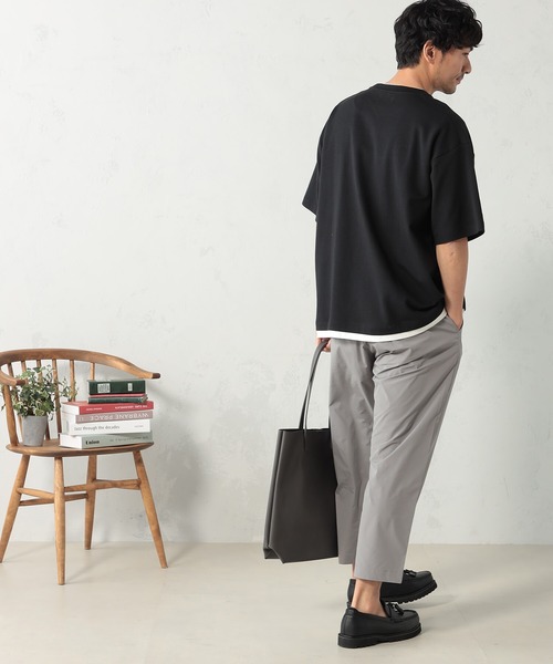 FOUND GOOD（ファウンドグッド）の「クッションレイヤードTシャツ（Tシャツ/カットソー・メンズ・ベージュ/ブラック/ホワイト系5/グレー系2/ブルー系2/ピンク系2・S/M/L/XL）」の14枚目の写真