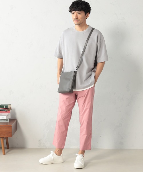 FOUND GOOD（ファウンドグッド）の「クッションレイヤードTシャツ（Tシャツ/カットソー・メンズ・ベージュ/ブラック/ホワイト系5/グレー系2/ブルー系2/ピンク系2・S/M/L/XL）」の15枚目の写真