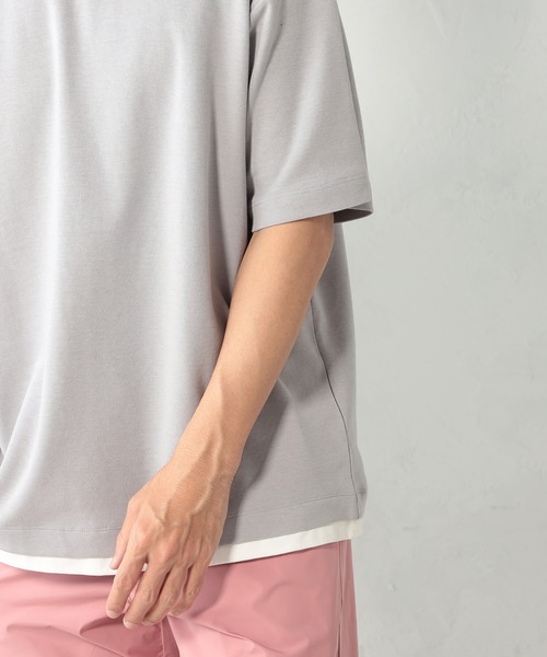 FOUND GOOD（ファウンドグッド）の「クッションレイヤードTシャツ（Tシャツ/カットソー・メンズ・ベージュ/ブラック/ホワイト系5/グレー系2/ブルー系2/ピンク系2・S/M/L/XL）」の17枚目の写真