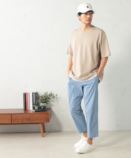 FOUND GOOD（ファウンドグッド）の「クッションレイヤードTシャツ（Tシャツ/カットソー・メンズ・ベージュ/ブラック/ホワイト系5/グレー系2/ブルー系2/ピンク系2・S/M/L/XL）」の19枚目の写真