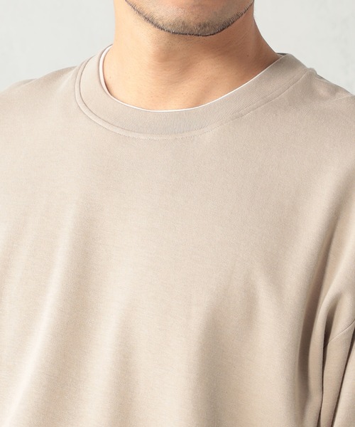 FOUND GOOD（ファウンドグッド）の「クッションレイヤードTシャツ（Tシャツ/カットソー・メンズ・ベージュ/ブラック/ホワイト系5/グレー系2/ブルー系2/ピンク系2・S/M/L/XL）」の21枚目の写真