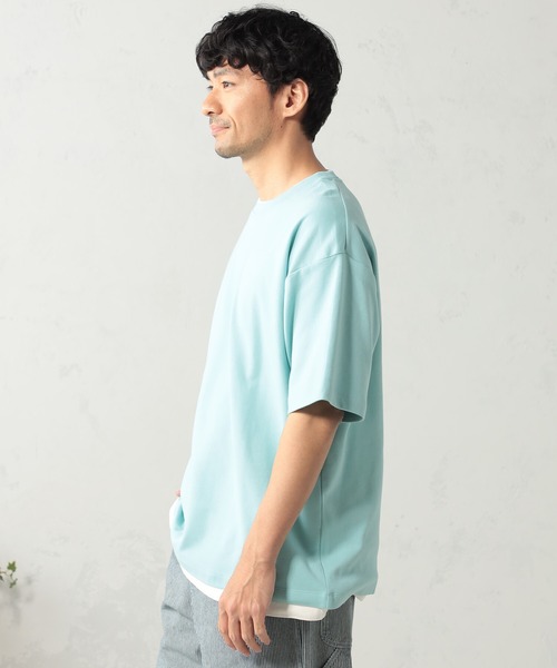 UJOH◆レイヤードTシャツ/2/コットン/WHT/U781-T09-007 UJOH◇レイヤードTシャツ/2/コットン/WHT/U781-T09-007