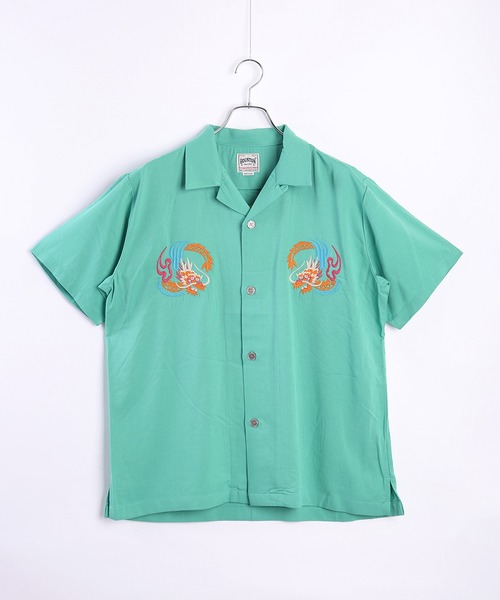 ＜極美品＞ヒューストン スーベニアシャツ パンダ ブラック シャツ SOUVENIR SHIRT (PANDA) ｜ HOUSTON-BOOK